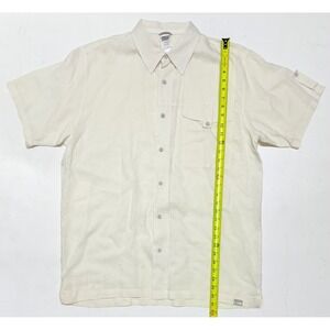 The‎ North Face Mens Hemp Blend Button Down Short Sleeve Shirt Beige XL/TG